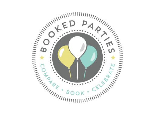 Booked parties logo linking the the booked parties website.